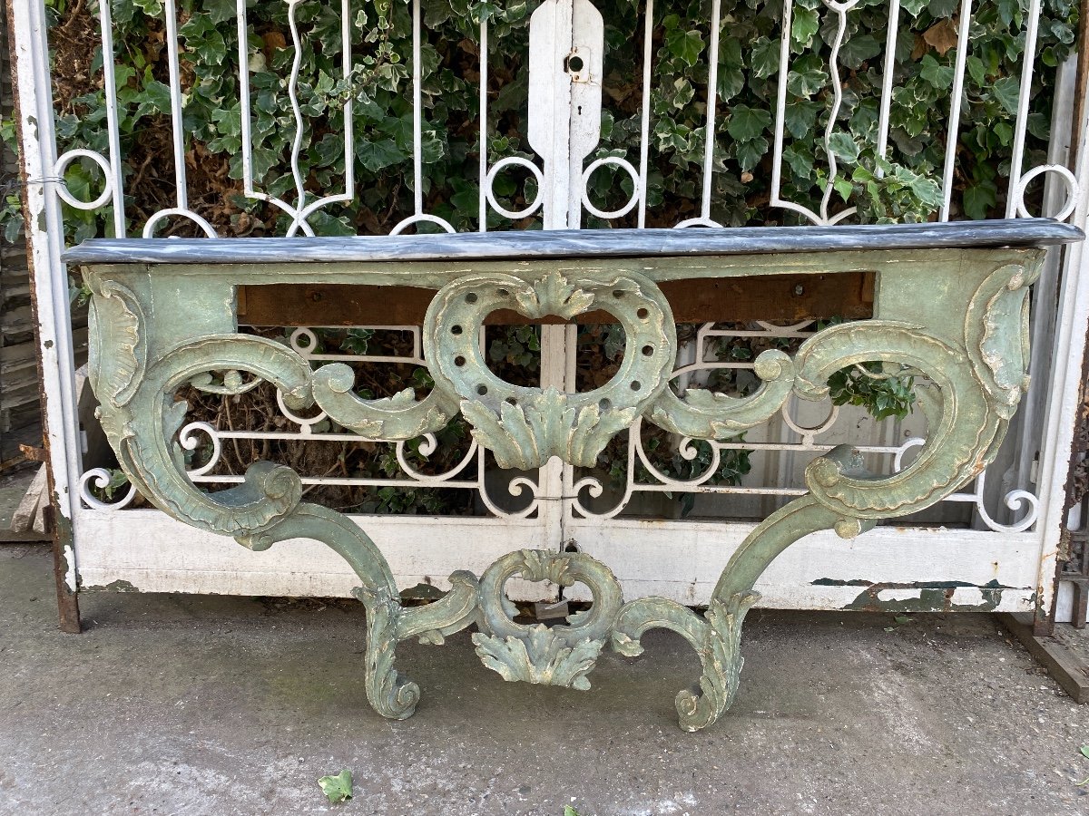 Louis XV Period Lacquered Console, 18th Century-photo-3