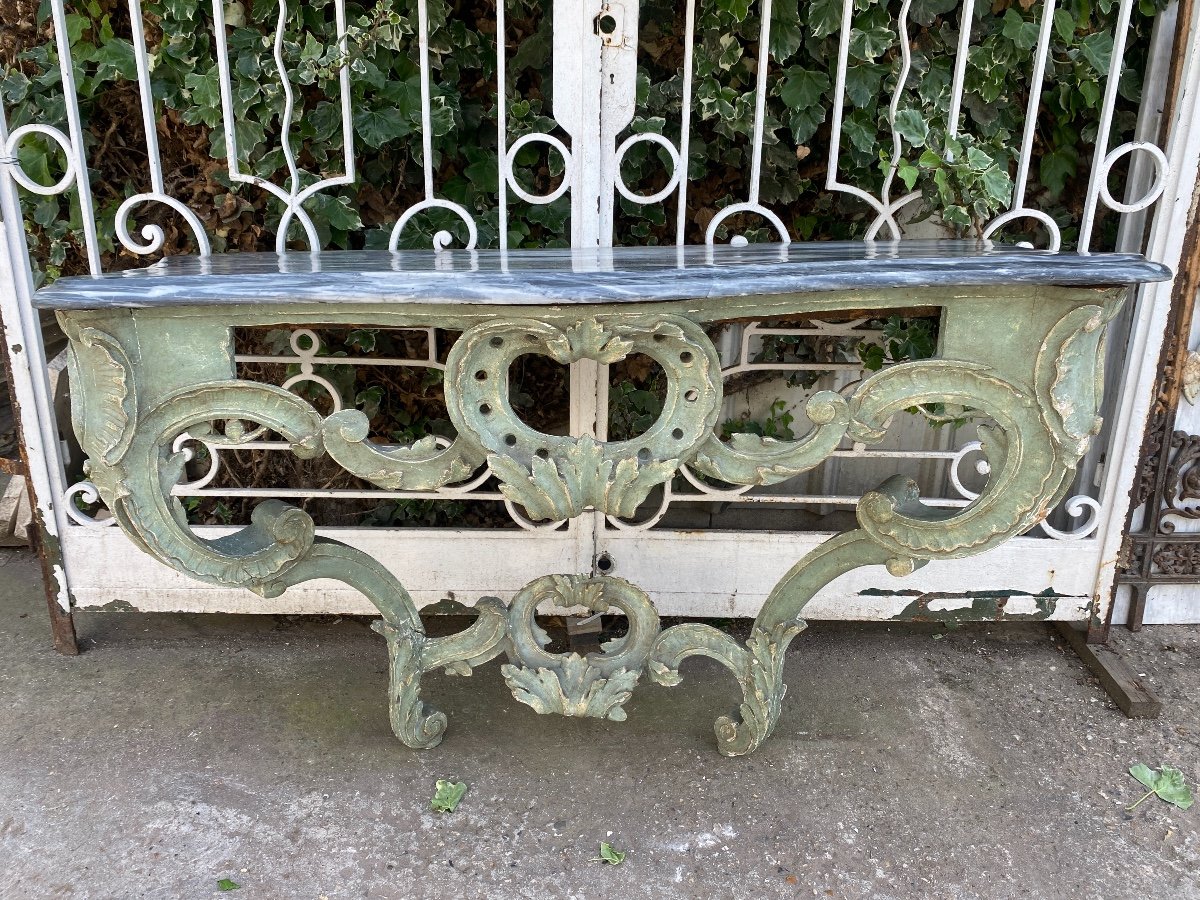 Console Laquée D’époque Louis XV, 18ème Siècle 