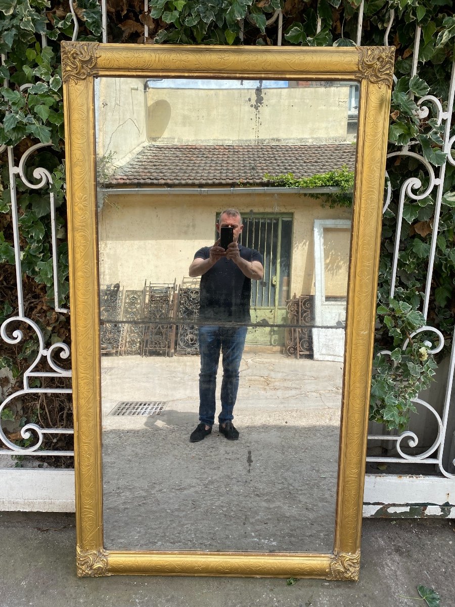 Miroir Rectangulaire Doré XIXème (1,75m X 98,5cm)