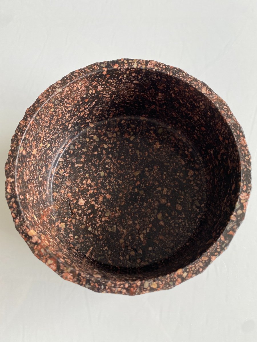 Box / Butter Box In Black Porphyry From Sweden, Empire Period Circa 1810-photo-6