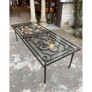 19th Century Wrought Iron Rectangular Coffee Table