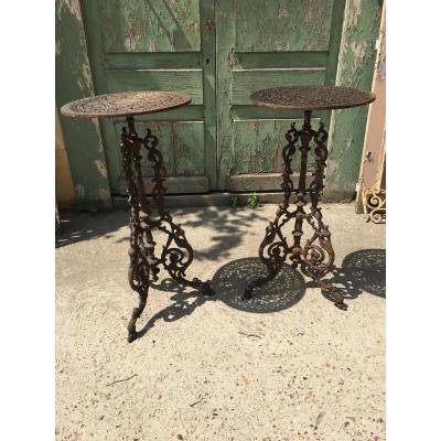 Pair Of Garden Pedestal Tripod Cast Iron