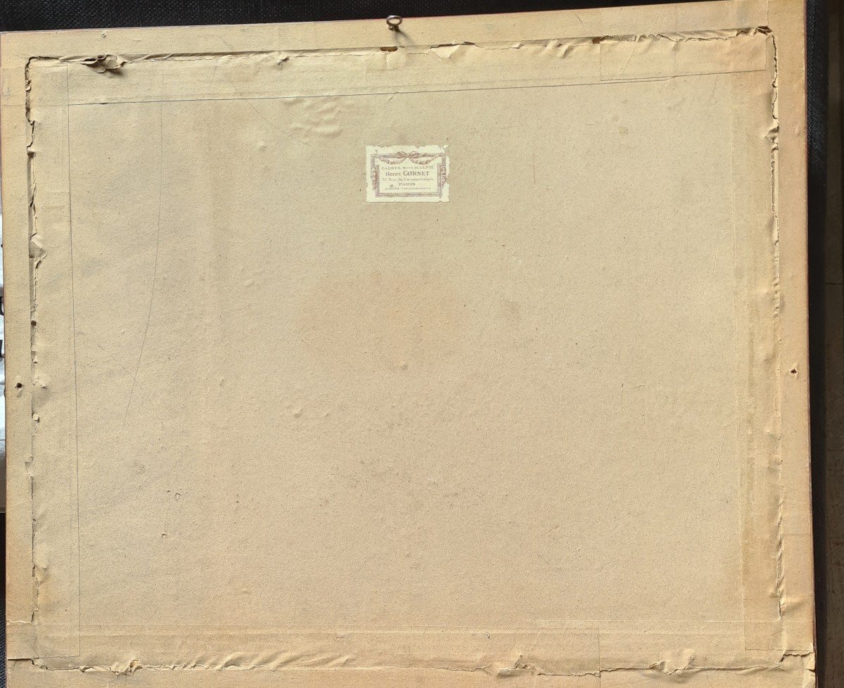 Framed Drawing By Georges Paul Leroux Armistice (1877 -1954)-photo-1