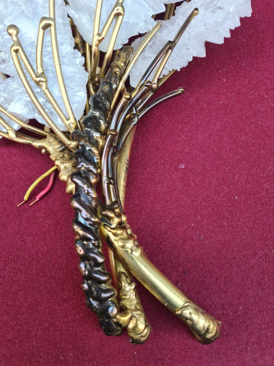Applique bronze et gypse Années 1970's de Lydie Richard Faure-photo-3