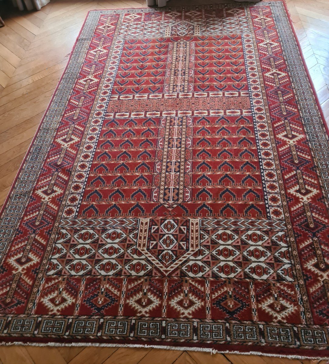 Tapis Bokhara début XX eme laine et coton 