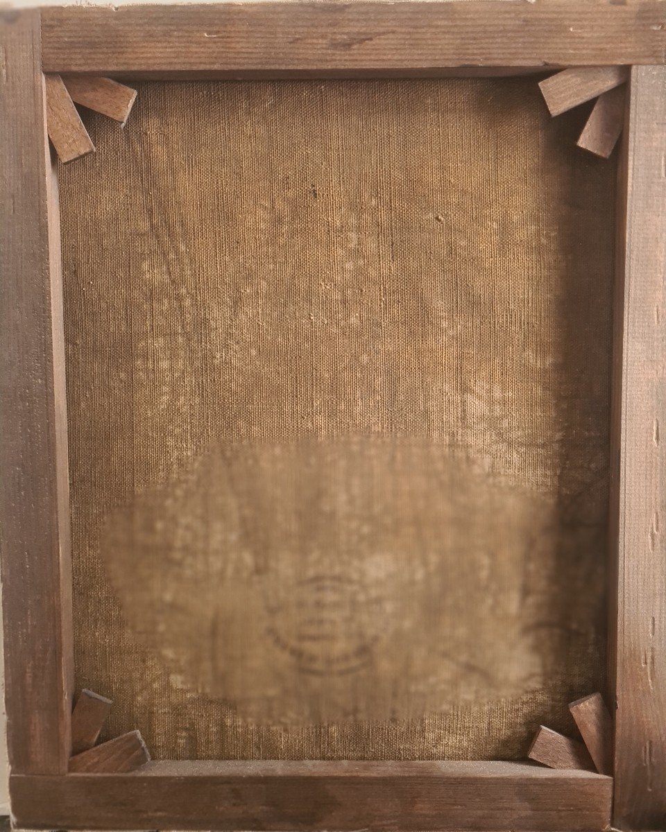 Huile Sur Toile XIX Eme ' Jeune Napolitaine '-photo-4