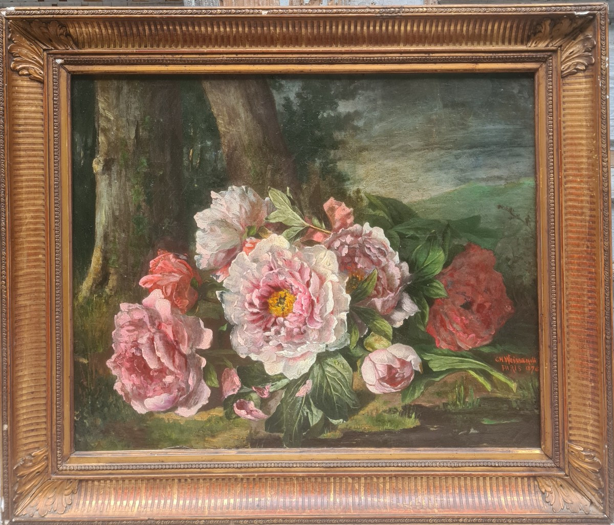 Bouquet Of Peonies Paris 1876