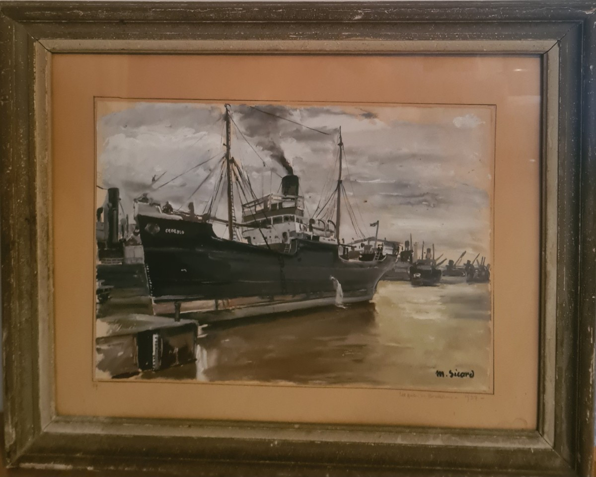 Quays Of Bordeaux 1937 By Mr. Sicard
