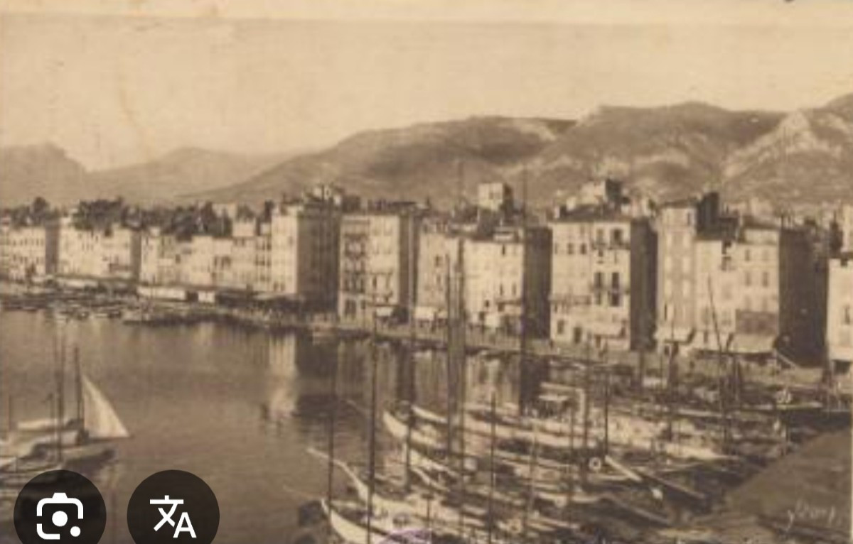 Port de Toulon 1935 Gouache sur Papier-photo-2