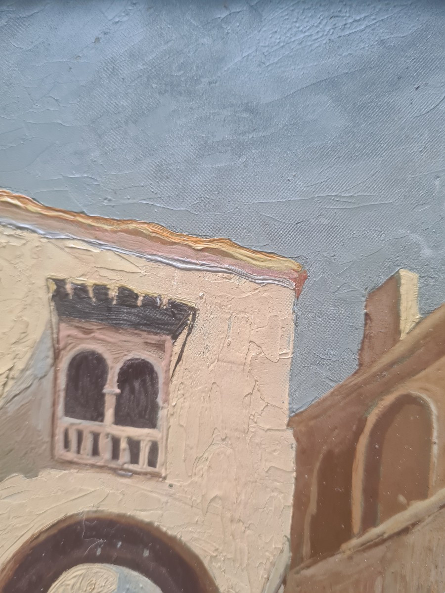 Huile Orientaliste sur panneau de Charles MELIKOFF 1933-photo-1