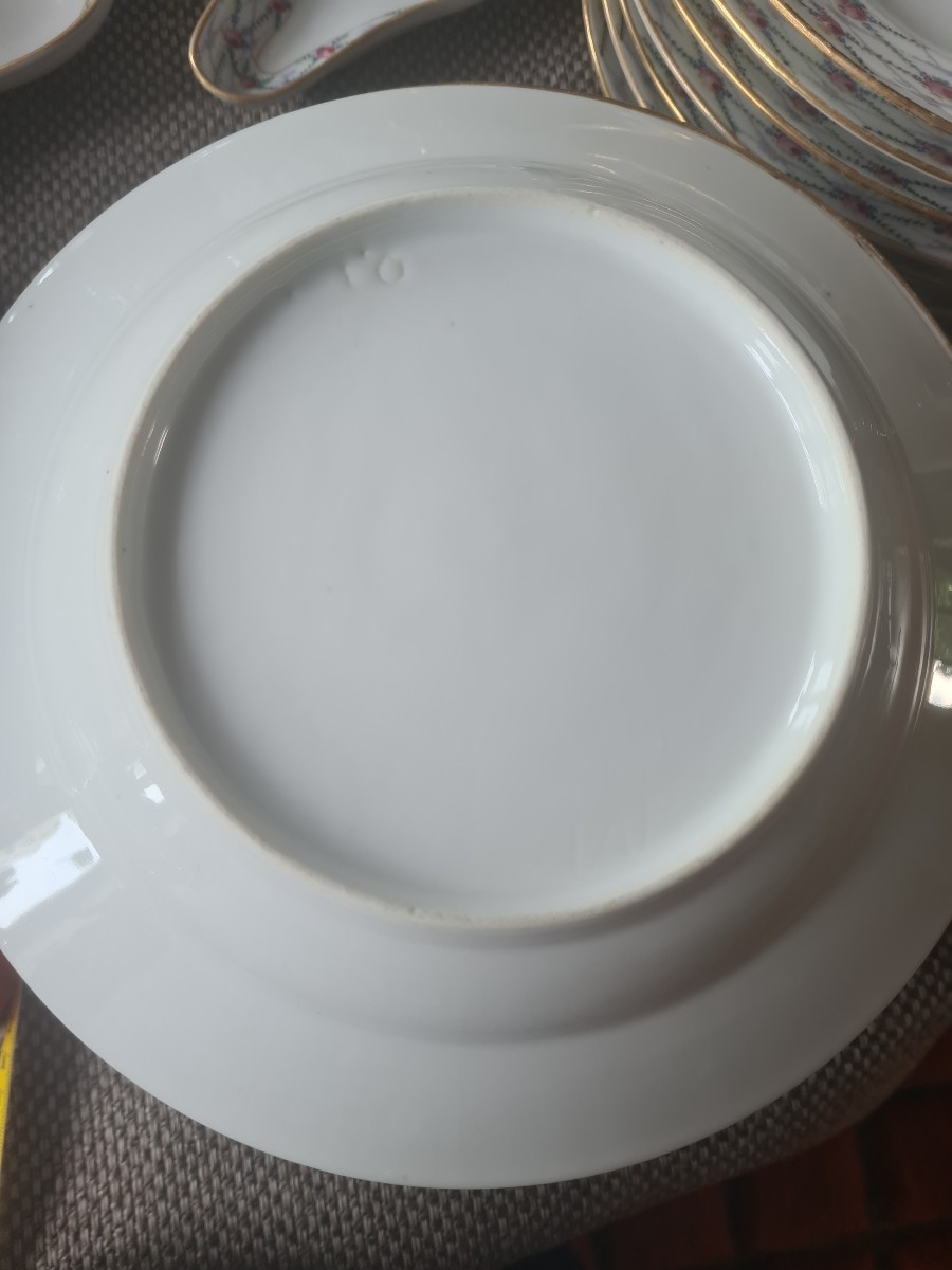 Service porcelaine fin XIX eme vieux paris de 85 pieces-photo-5