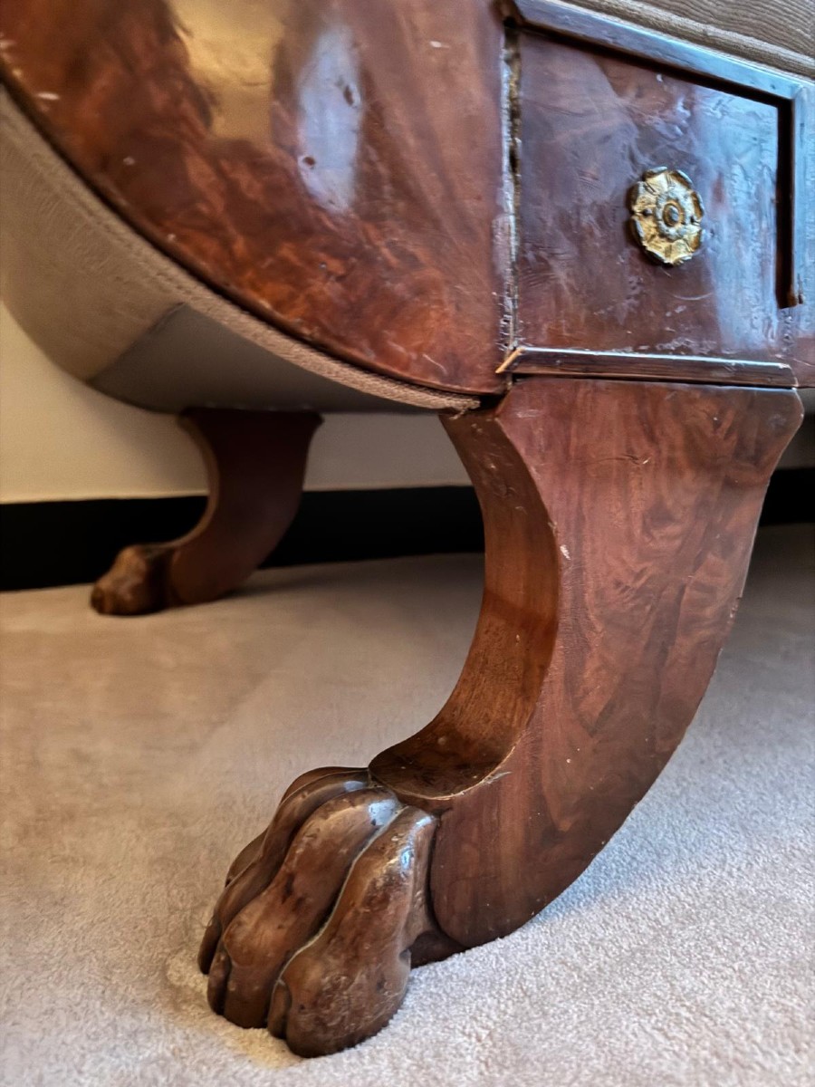 Pair Of 19th Century Mahogany Daybeds With Recent Upholstery-photo-5