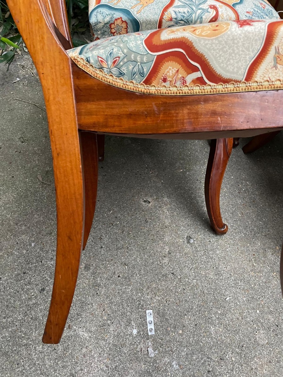 6 Restoration Chairs In 19th Century Mahogany-photo-2