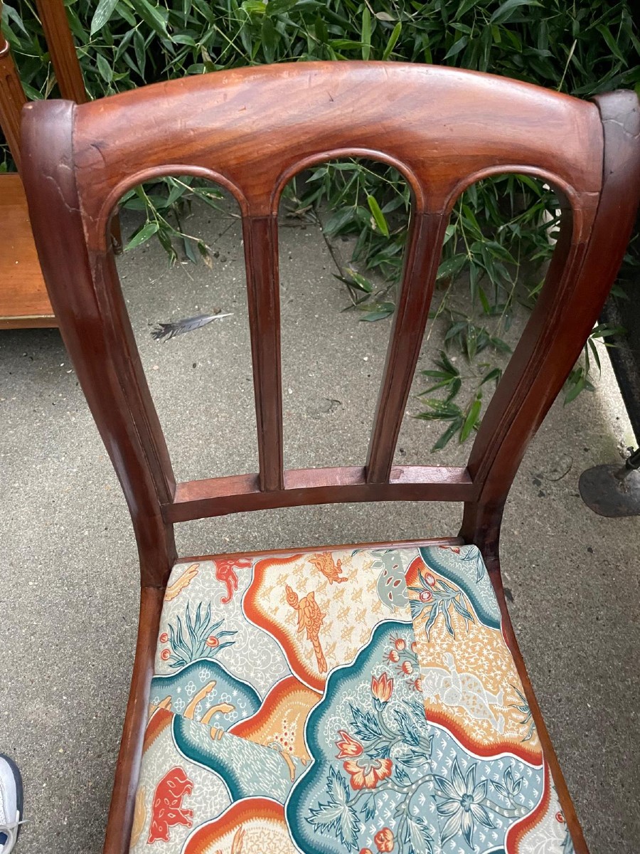 6 Restoration Chairs In 19th Century Mahogany-photo-5