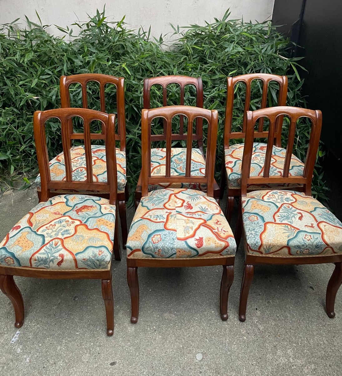 6 Restoration Chairs In 19th Century Mahogany
