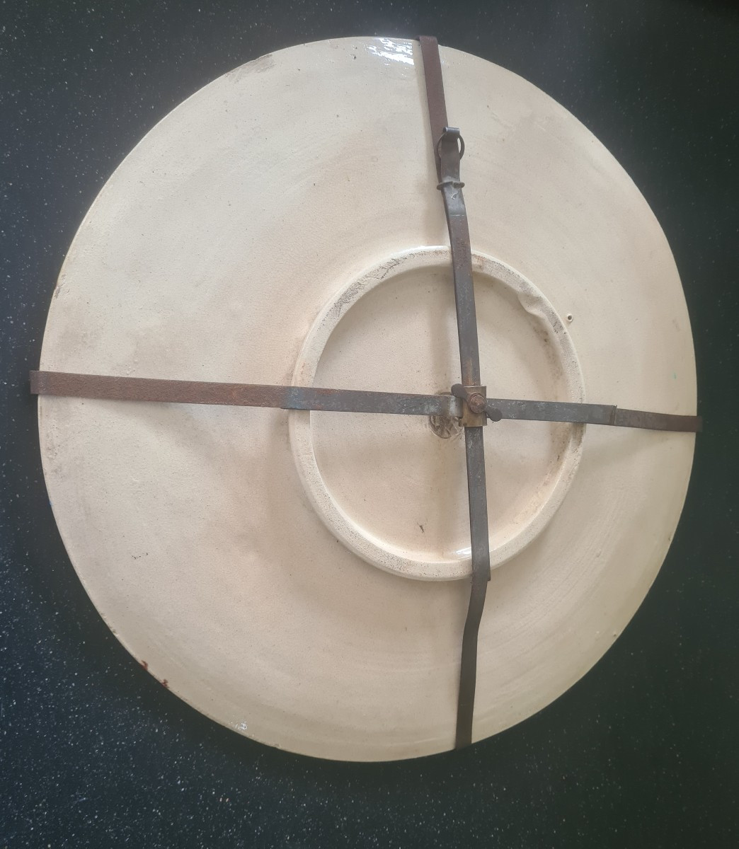 Plat barbotine de Longwy de Bida simon joseph fin XIX eme-photo-4