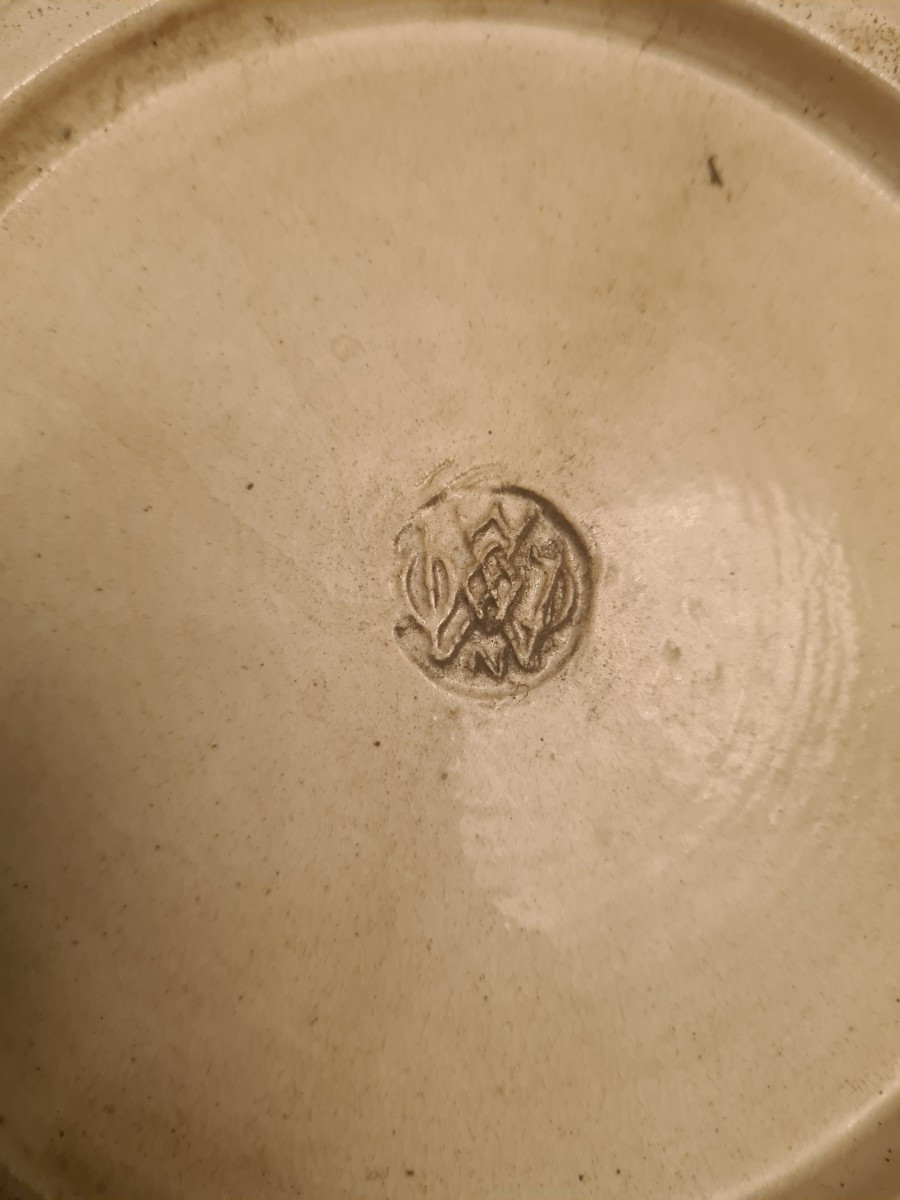 Plat barbotine de Longwy de Bida simon joseph fin XIX eme-photo-5
