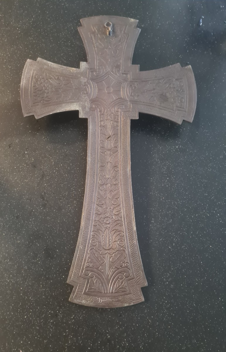 20th Century Bronze Crucifix By A. Darimont -photo-4