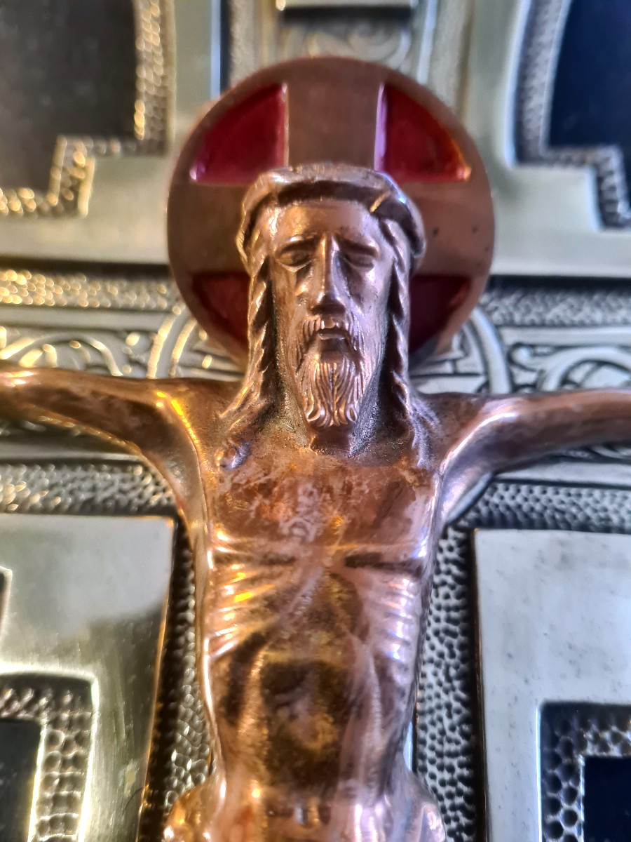 20th Century Bronze Crucifix By A. Darimont -photo-2