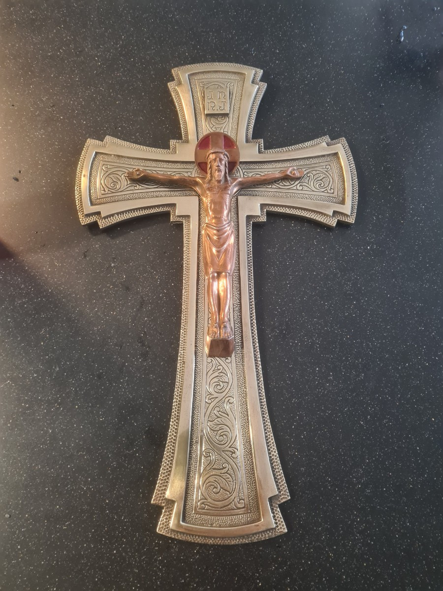 20th Century Bronze Crucifix By A. Darimont 