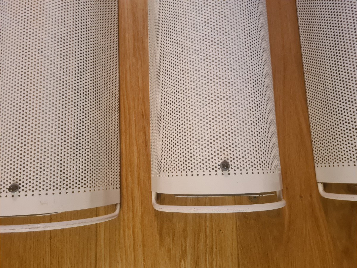 3 Large 1960s Perforated Metal Wall Lights-photo-3