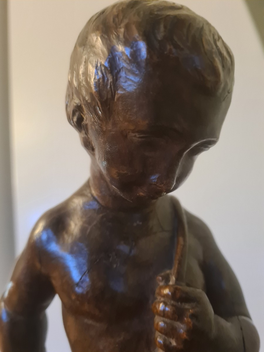 18th Century Wooden Putto -photo-2