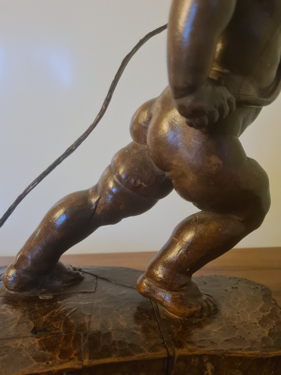 18th Century Wooden Putto -photo-2