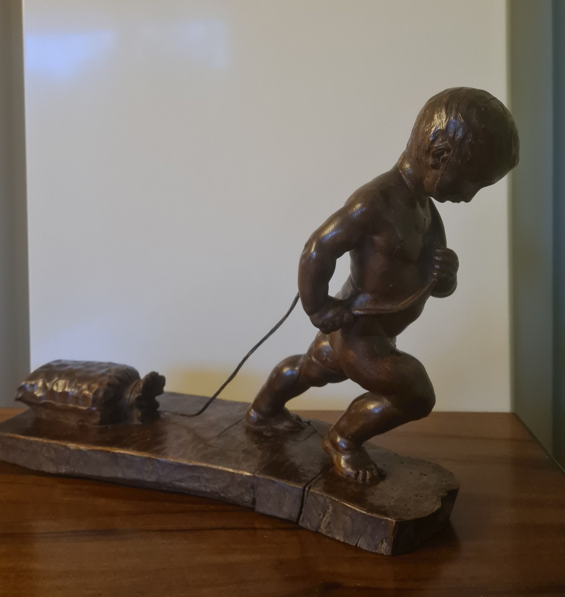 18th Century Wooden Putto 