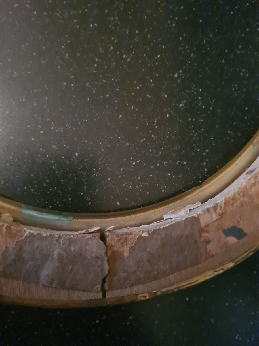 Oval Frame In Gilded Brass, Late 19th Century-photo-3