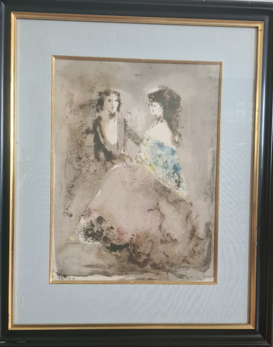 2 Ea Lithographs By Leonor Fini, Framed-photo-2
