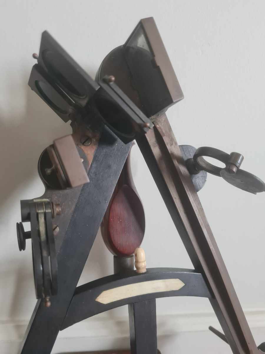 Victorian Marine Octant Ebony And Ivory-photo-3