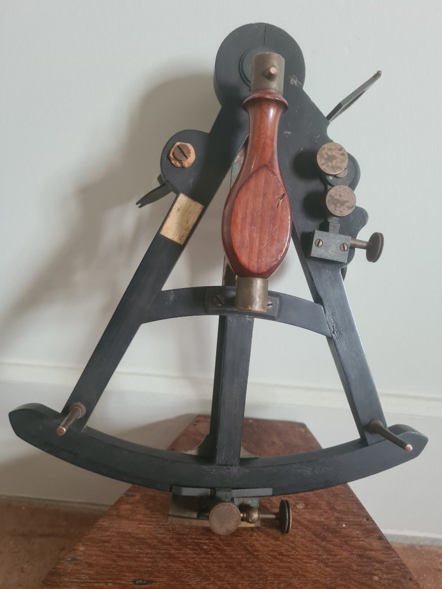 Victorian Marine Octant Ebony And Ivory-photo-4