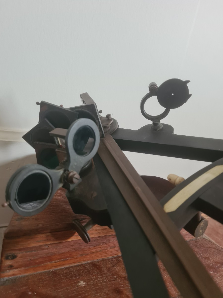Victorian Marine Octant Ebony And Ivory-photo-2
