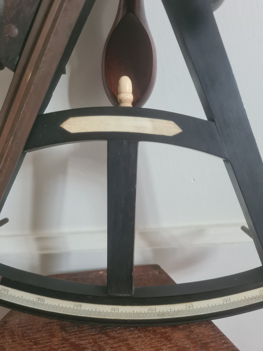 Victorian Marine Octant Ebony And Ivory-photo-4