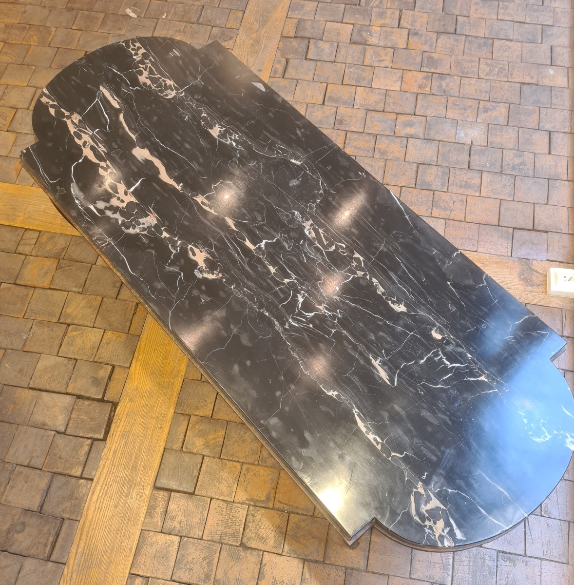 Rectangular Coffee Table 1940 Marble Portor-photo-2