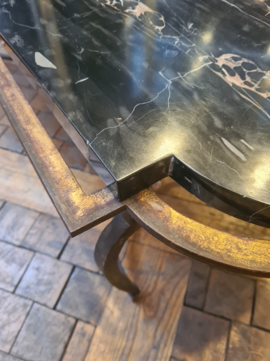 Rectangular Coffee Table 1940 Marble Portor-photo-3