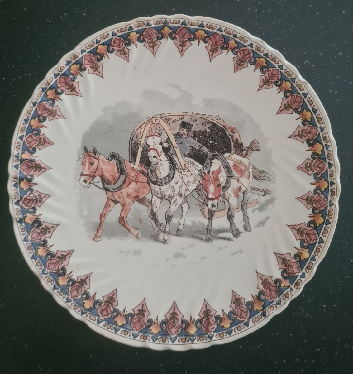 8 Dessert Plates Sarreguemines End XIX Eme-photo-4
