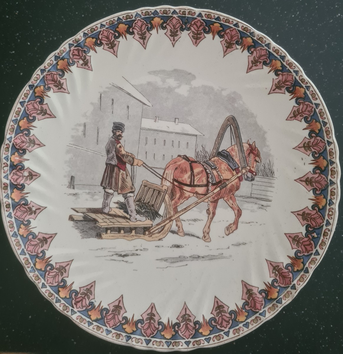 8 Dessert Plates Sarreguemines End XIX Eme-photo-1