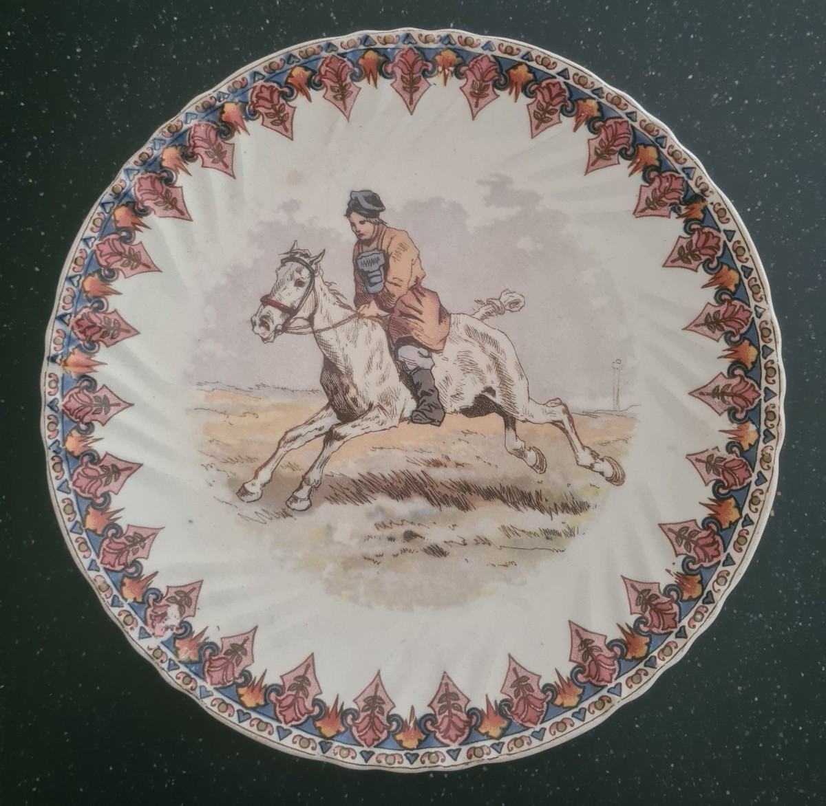 8 Dessert Plates Sarreguemines End XIX Eme-photo-2