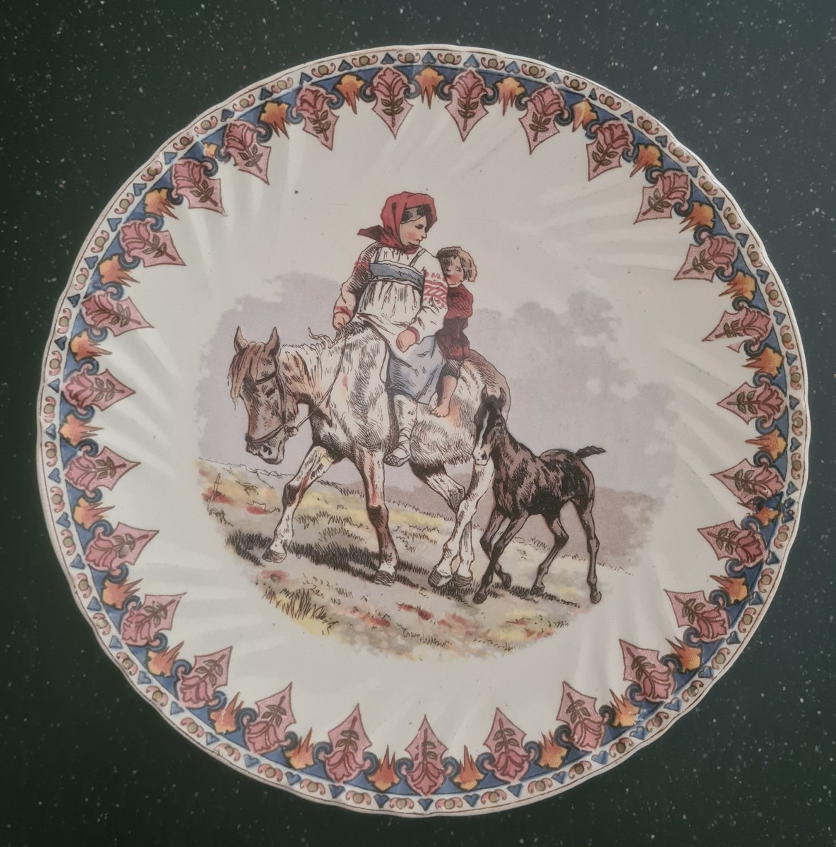 8 Dessert Plates Sarreguemines End XIX Eme-photo-4