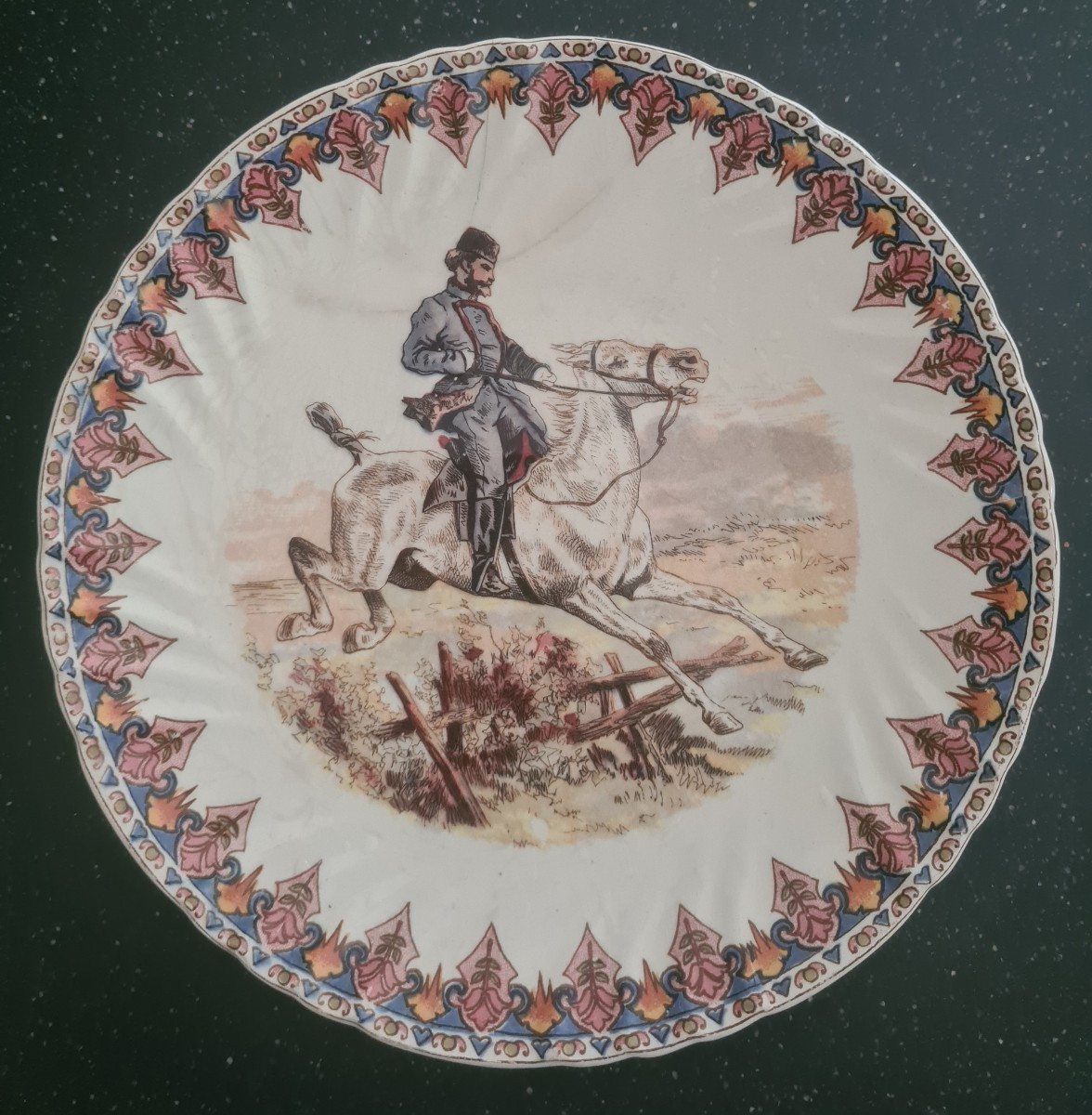 8 Dessert Plates Sarreguemines End XIX Eme-photo-5
