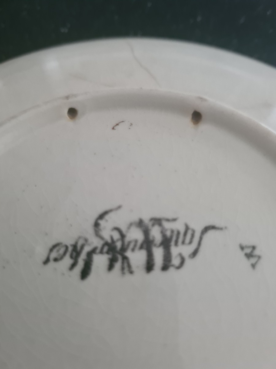 8 Dessert Plates Sarreguemines End XIX Eme-photo-7