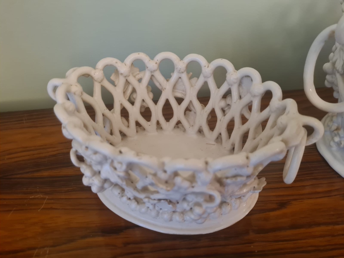3 Malicorne XX Earthenware Planters, Distressed Finish, By Tessier-photo-3