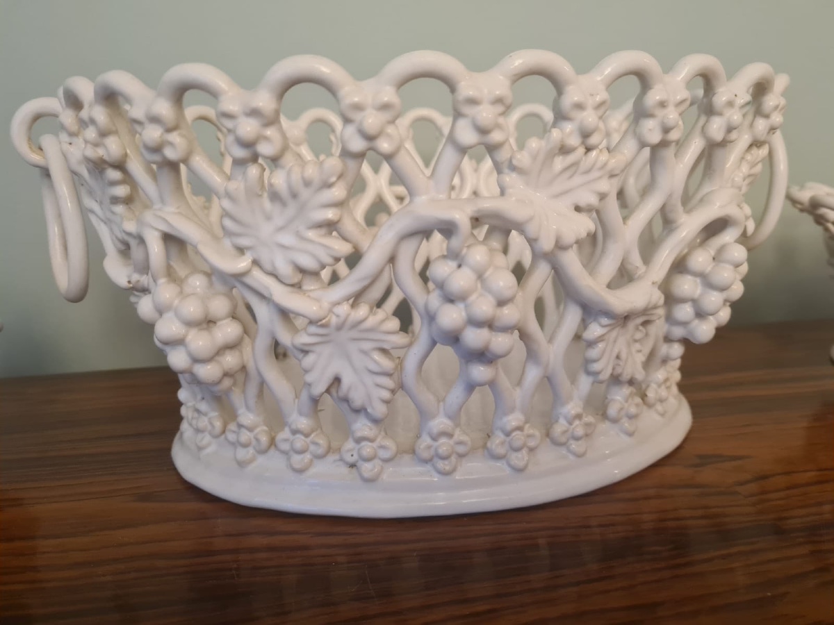 3 Malicorne XX Earthenware Planters, Distressed Finish, By Tessier-photo-4