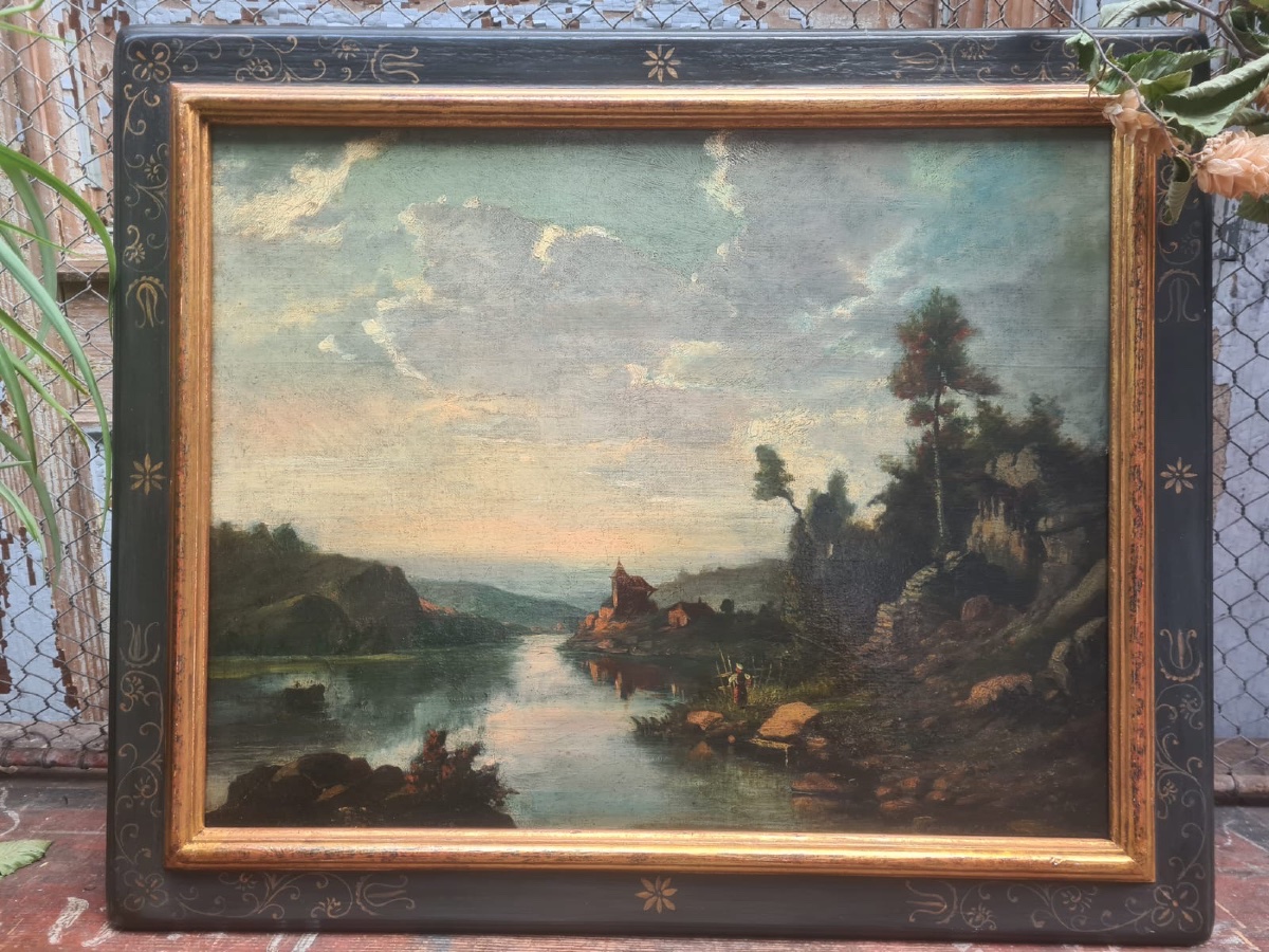 Oil On Canvas, 18th-century Landscape 