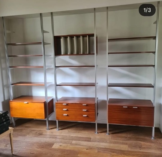 Shelves In Aluminium And Teak By Georges Nelson 1960’s