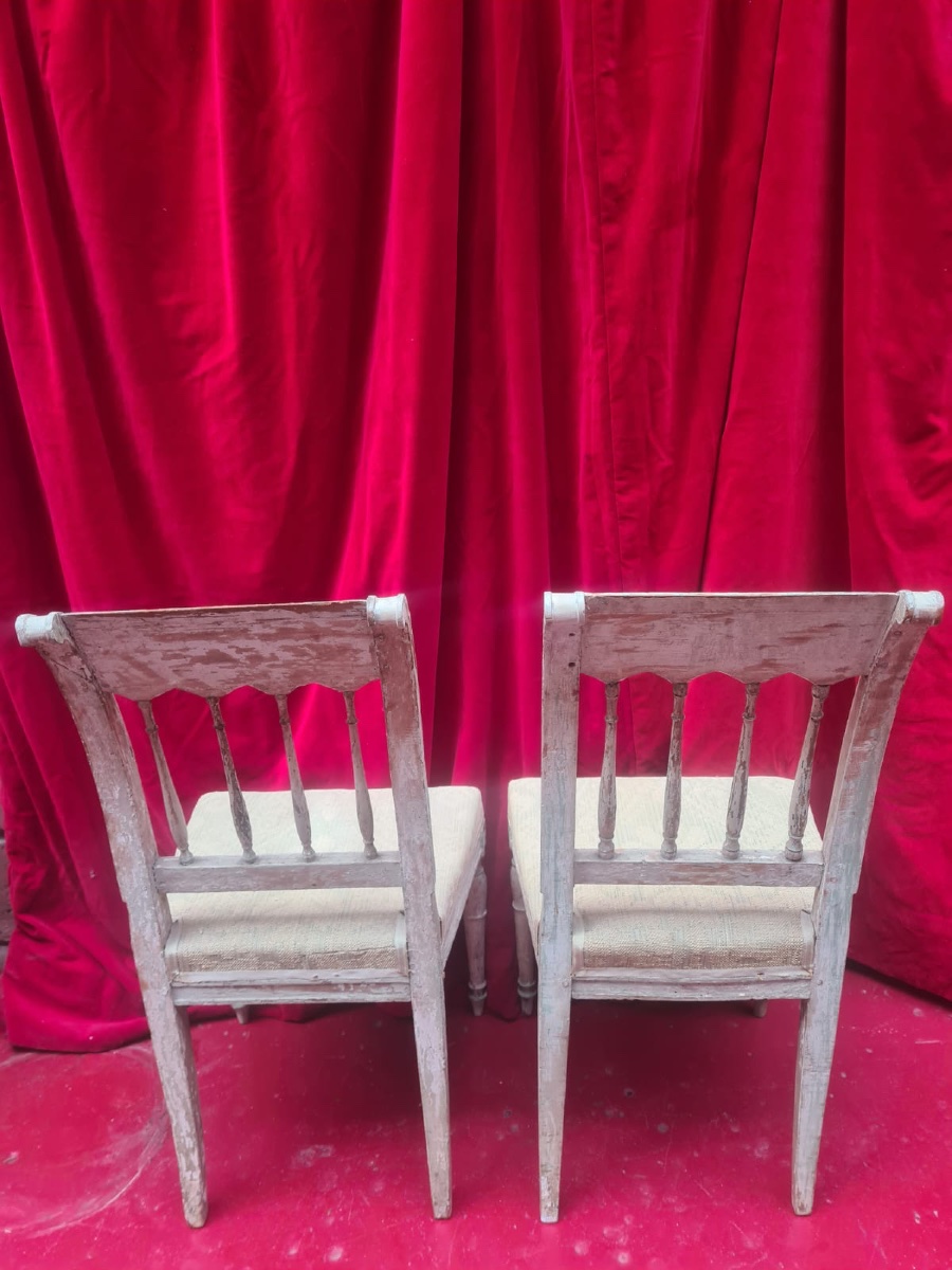 Paire de chaises Directoire patine d'origine-photo-7