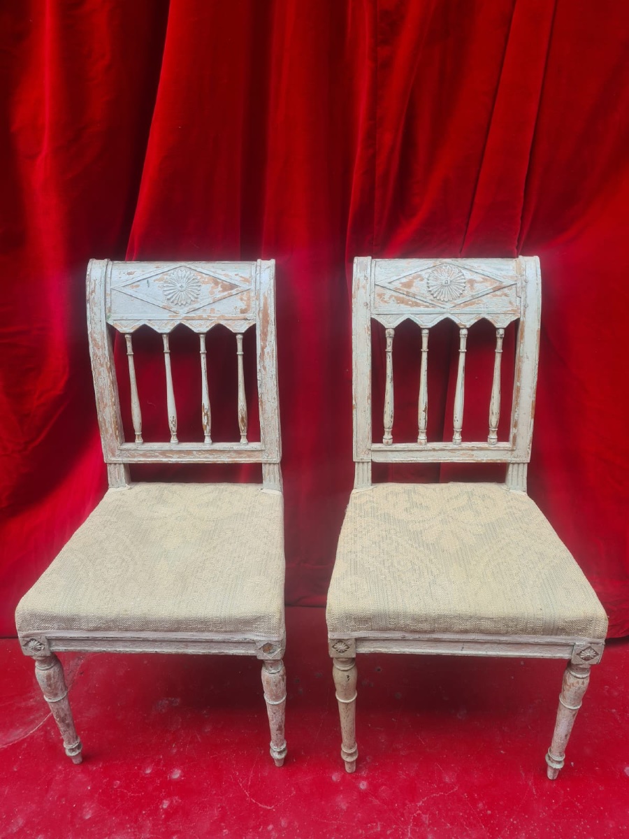 Paire de chaises Directoire patine d'origine
