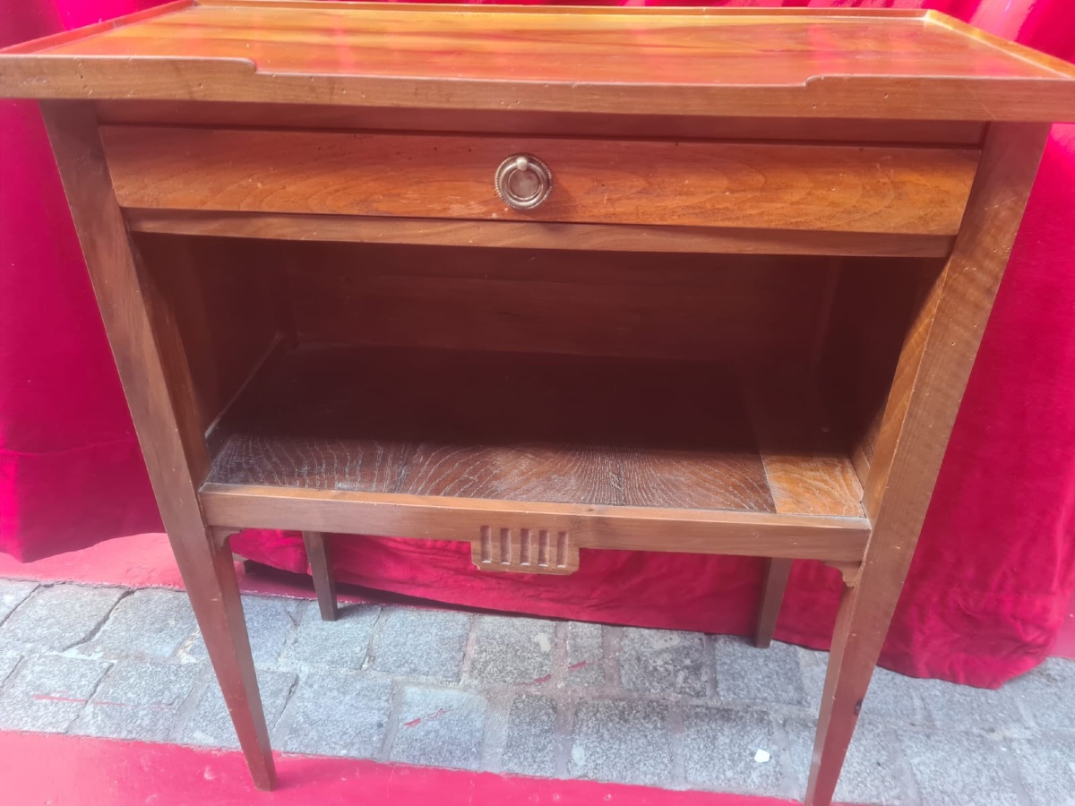 Small 19th-century Console Table Made Of Solid Walnut-photo-4
