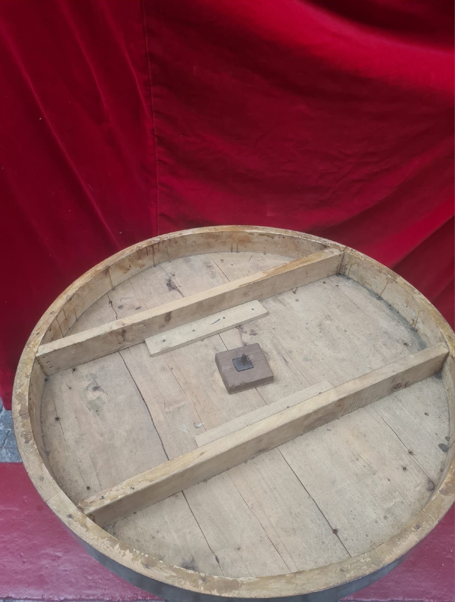 19th-century Empire-style Side Table In Varnished Mahogany-photo-3